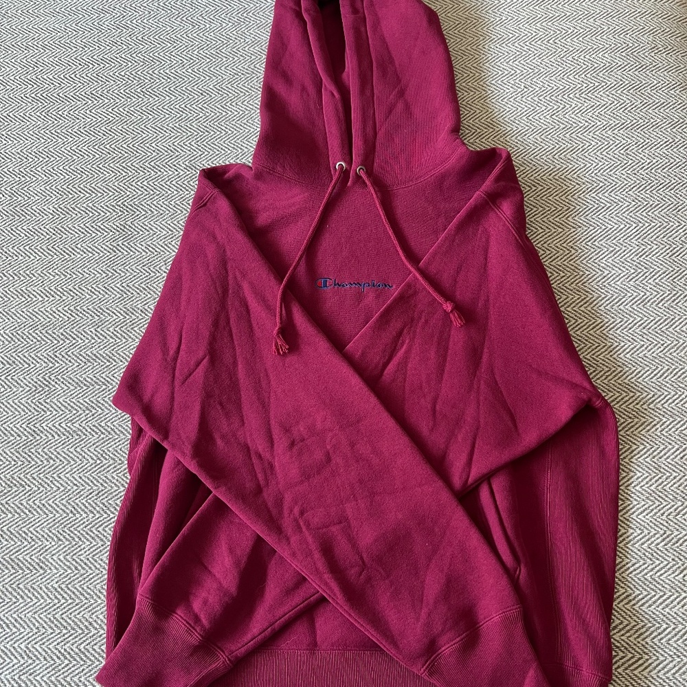 Champion Maroon Hoodie - Mens Medium